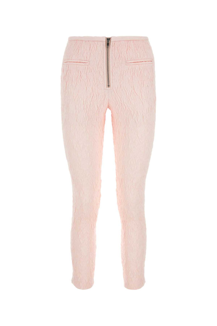 Isabel Marant Polyester Blend Pernel Pant With Textured Fabric In Light Pink