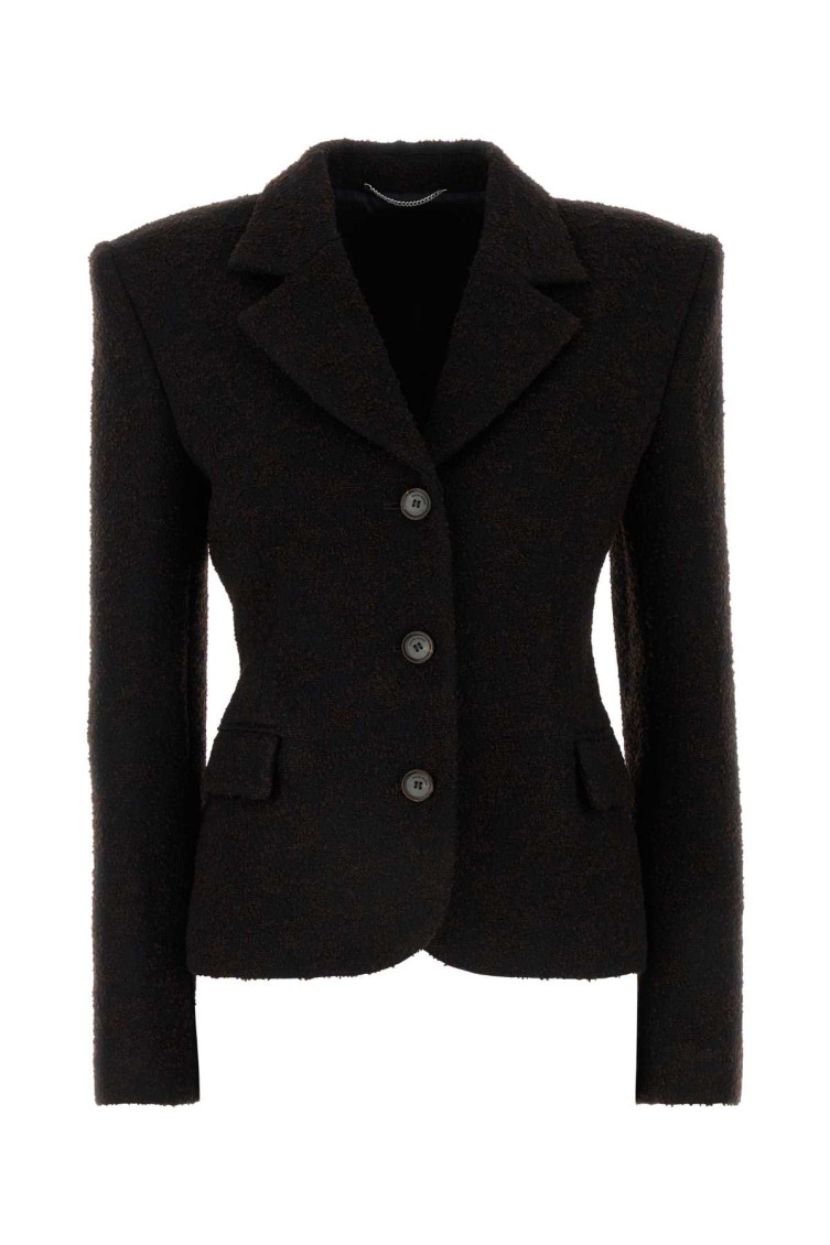 Magda Butrym Brown Boucle Blazer In Brown