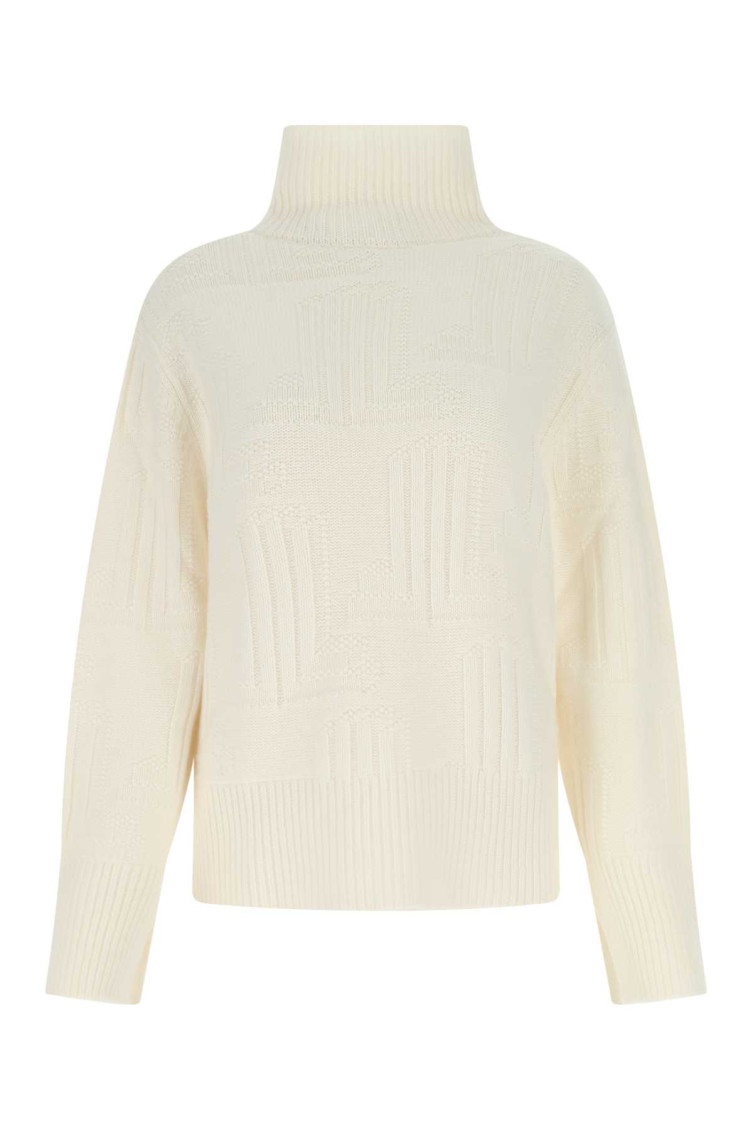 Lanvin Turtleneck Sweater In Off White