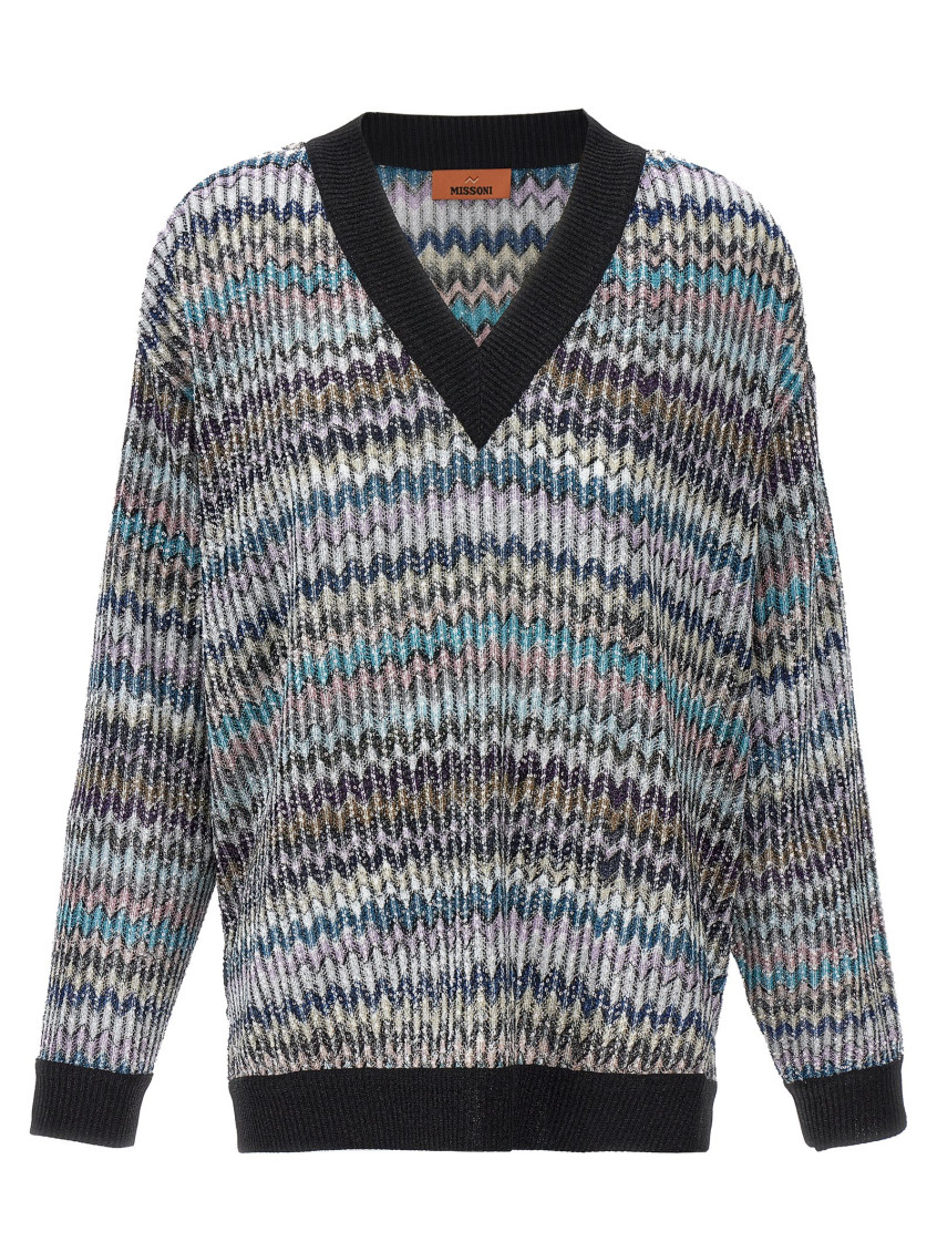 Shop Missoni Multicolor V-neck Pullover