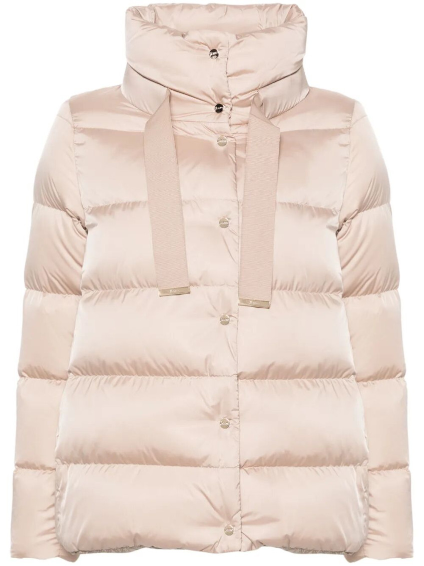 Herno Shiny Satin Cape Down Jacket Clothing In Multi
