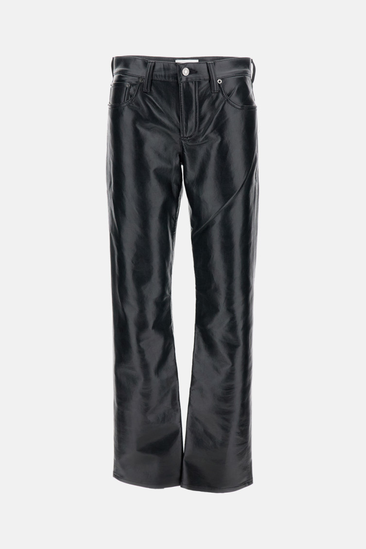 Agolde Five-pocket Trousers In Black