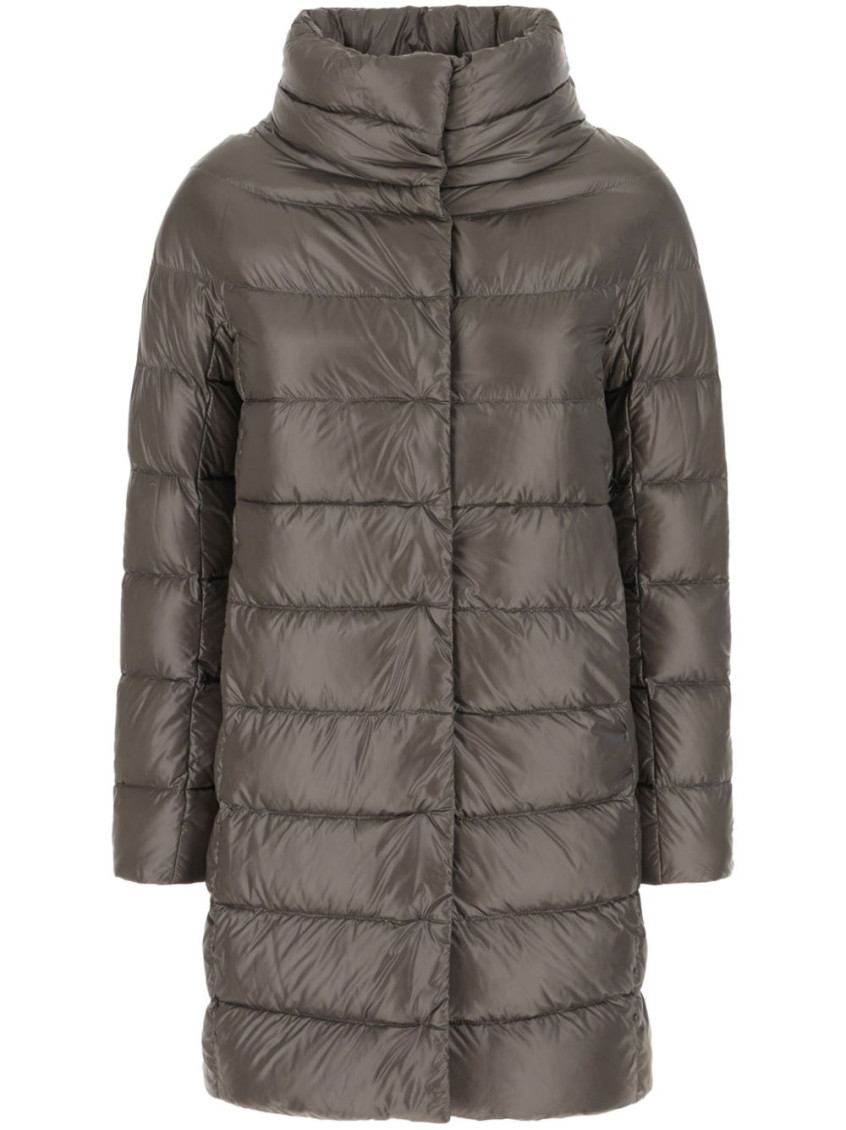 Herno Women Dora Long Down Jacket In Gray