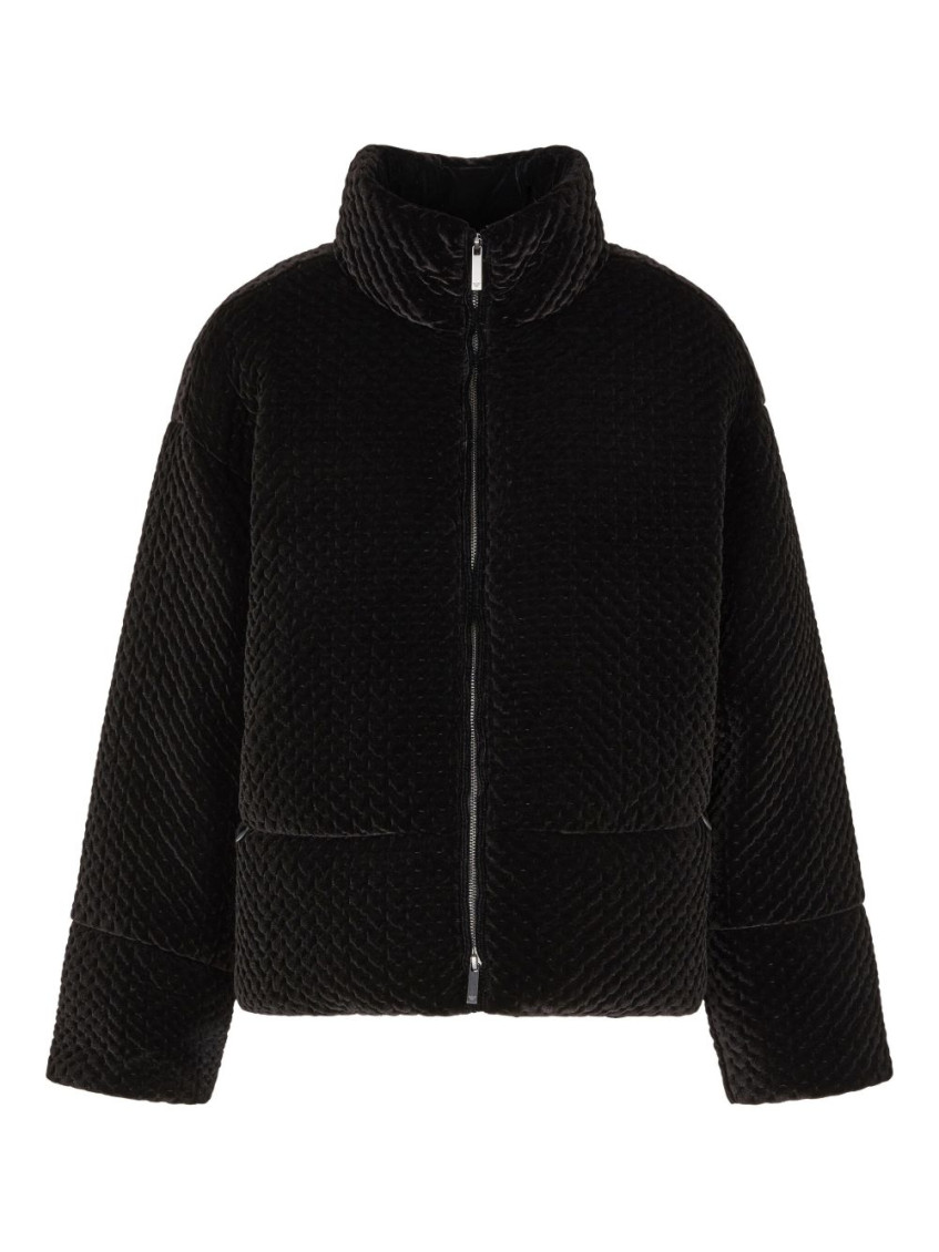 Emporio Armani Coats Blacks And Greys In Black