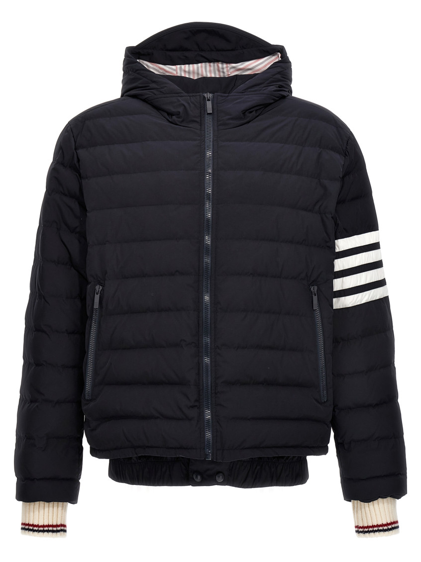 Thom Browne Navy Poly Twill Down-filled 4-bar Ski Jacket In Navy Blue