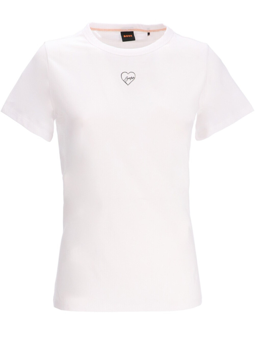 Hugo Boss White Crew-neck T-shirt In White