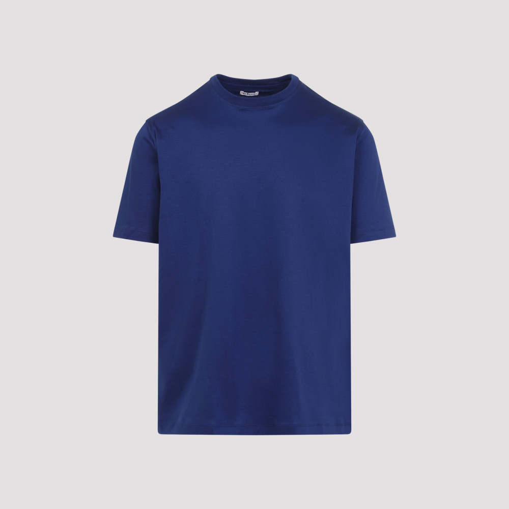 KITON BLUE CREWNECK T-SHIRT 