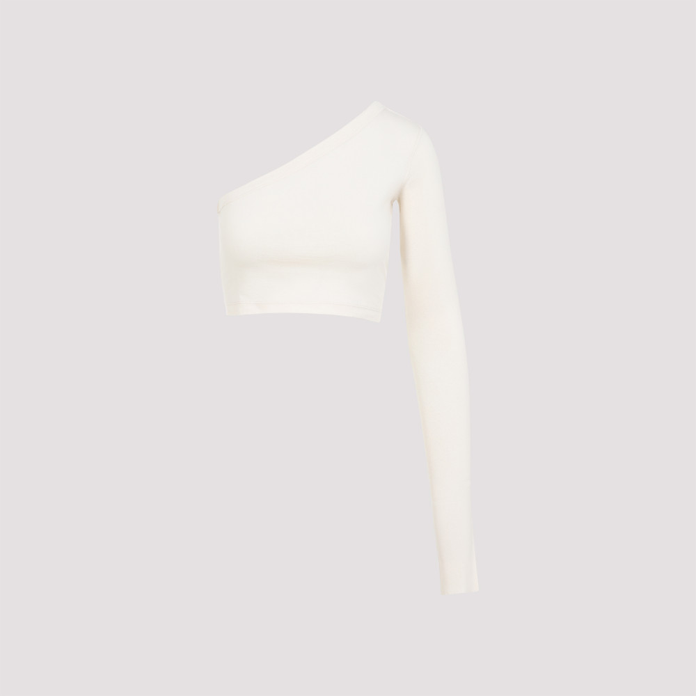 Rick Owens Natural White Ziggy Cotton Top In Natural