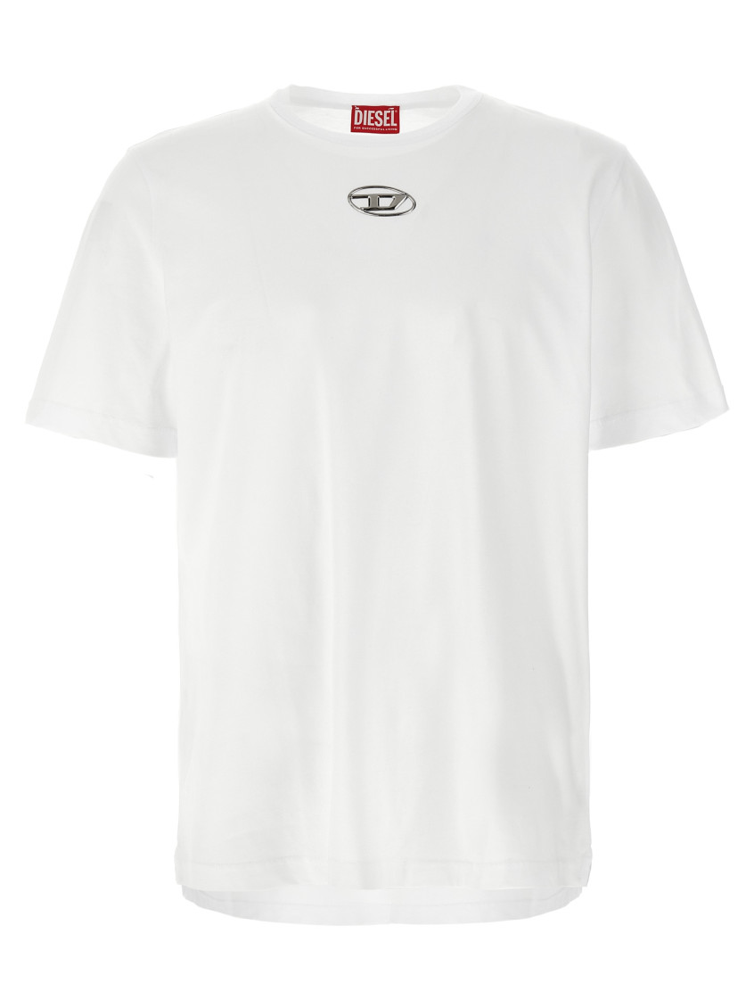 Diesel T-just-doval-pj Cotton T-shirt In White