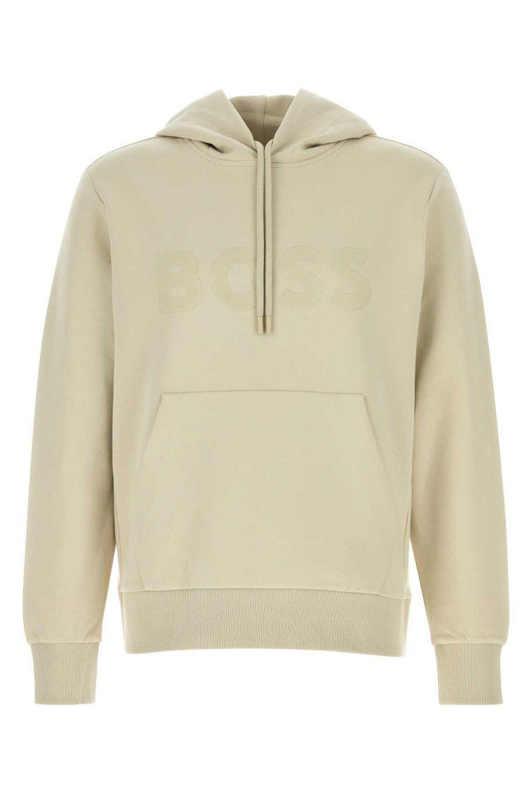 Hugo Boss Sand Beige Logo Hoodie for Men Online India at Darveys.com
