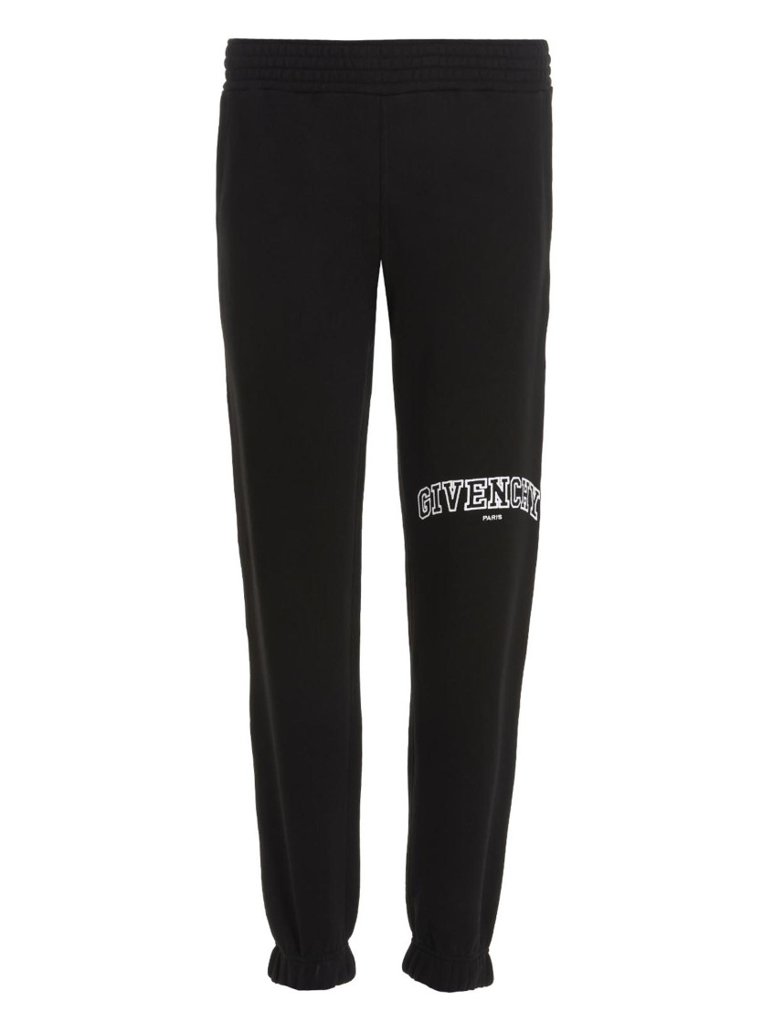 Givenchy Logo-embroidered Tapered Sweatpants In Black