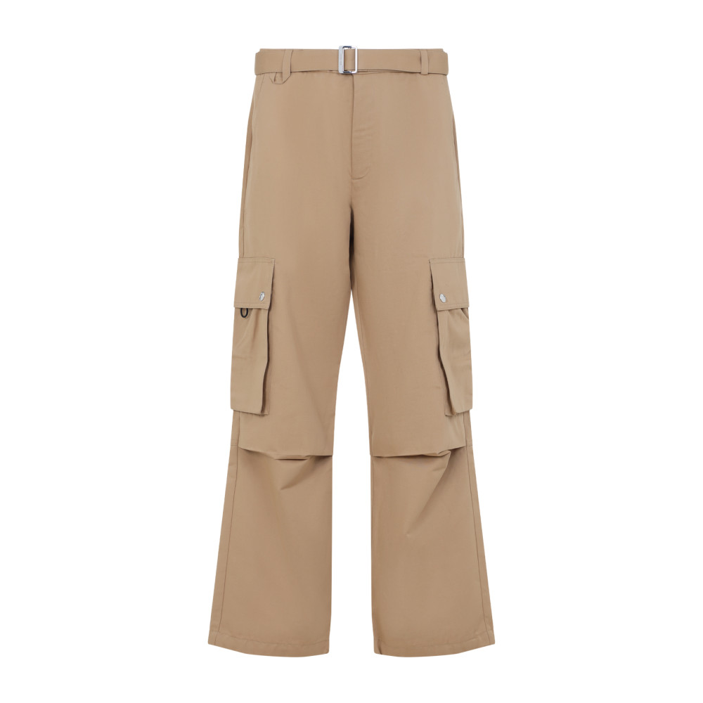 Jacquemus Cargo Pants Adjustable Cuffs In Beige
