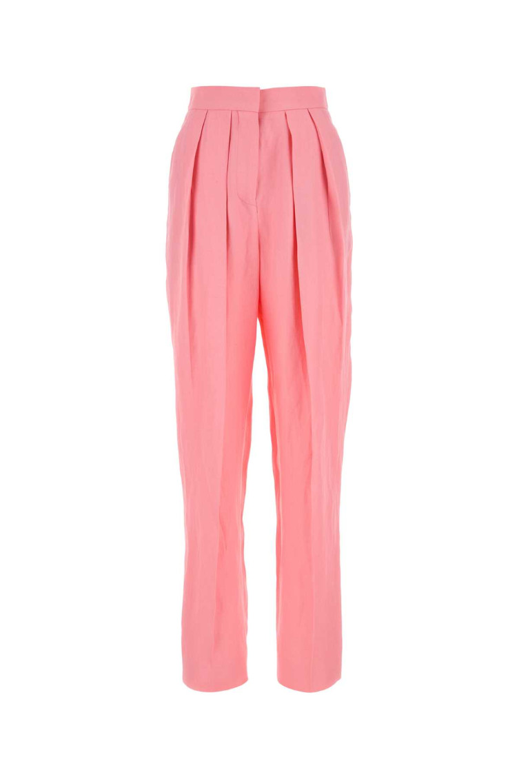 Stella Mccartney Pink Viscose Blend Wide-leg Pant In Pink