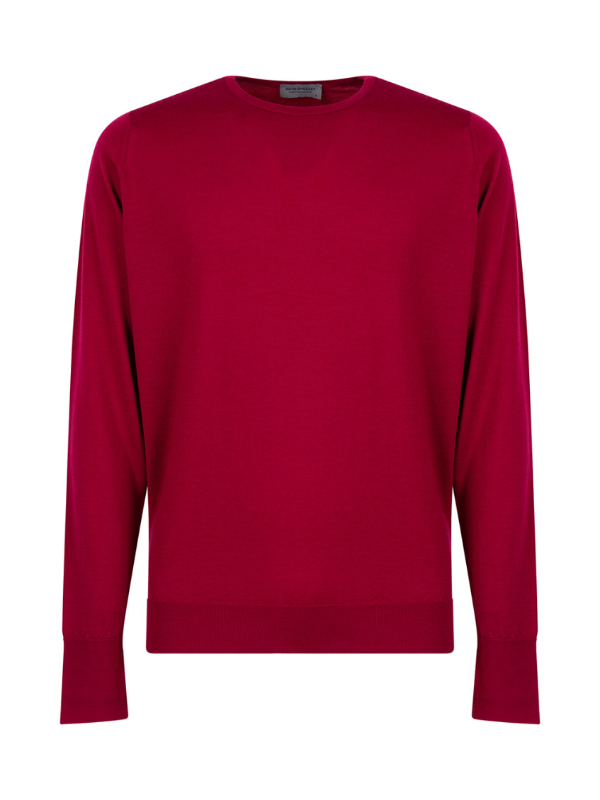 John Smedley Extra Fine Merino Wool Jumper In Red
