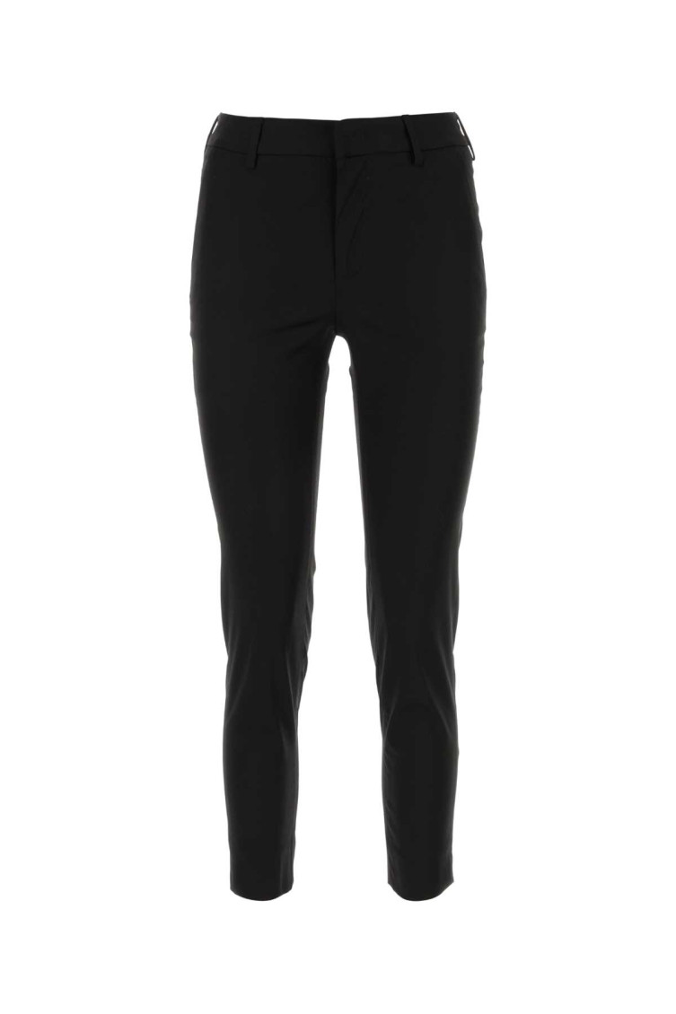 Pt Torino 'new York' Black Pants With Belt Loops In Black