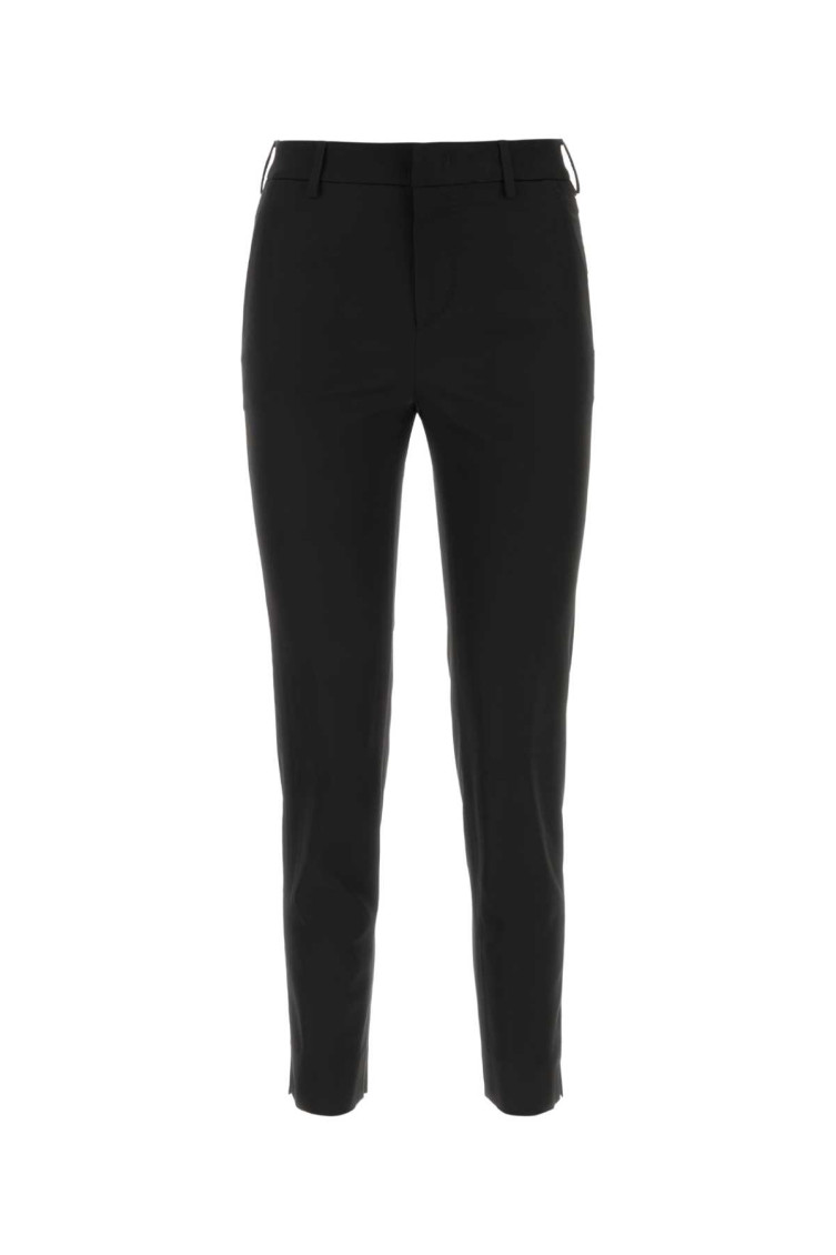 Shop Pt Torino Black Stretch Viscose Pant