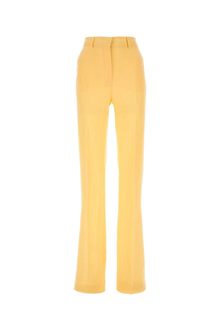 Sportmax Viscose Persia Pant Belt Loops In Yellow