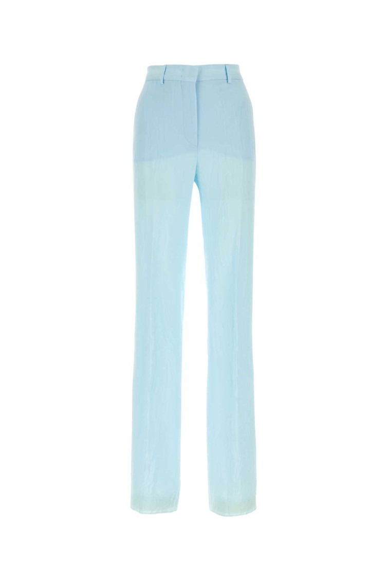 Sportmax Viscose Persia Pant Pockets Loops In Light Blue