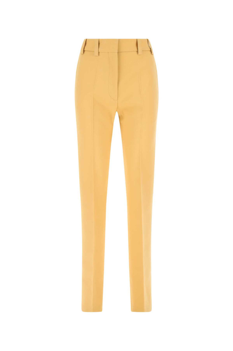 Shop Quira Pastel Orange Wool Pant