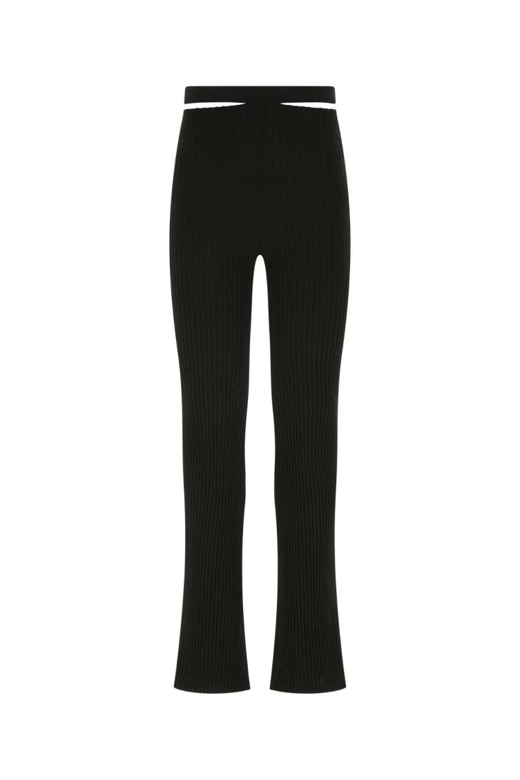 Andreädamo Andreādamo Black Ribbed Trousers In Black