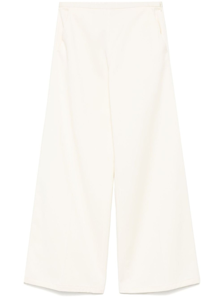 Forte Forte Twill Straight-leg Trousers In Off White