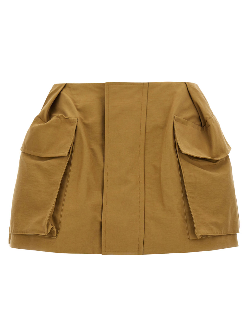 Sacai Grosgrain Cargo Skort In Beige