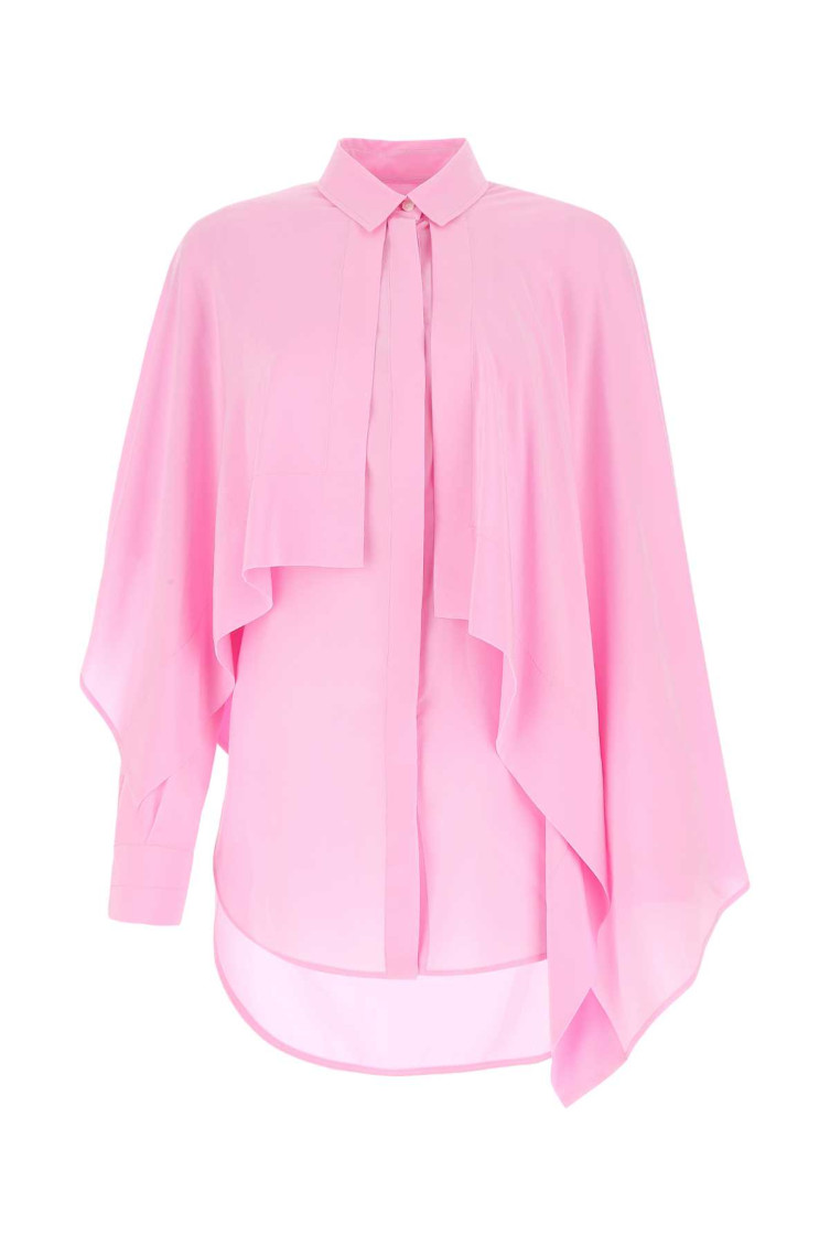 Shop Quira Pink Silk Blouse In Light Pink