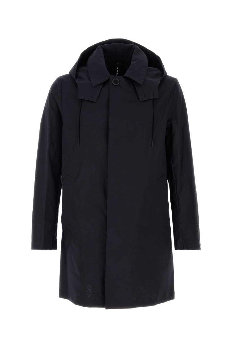 Mackintosh Navy Blue Cotton Cambridge Jacket In Blue