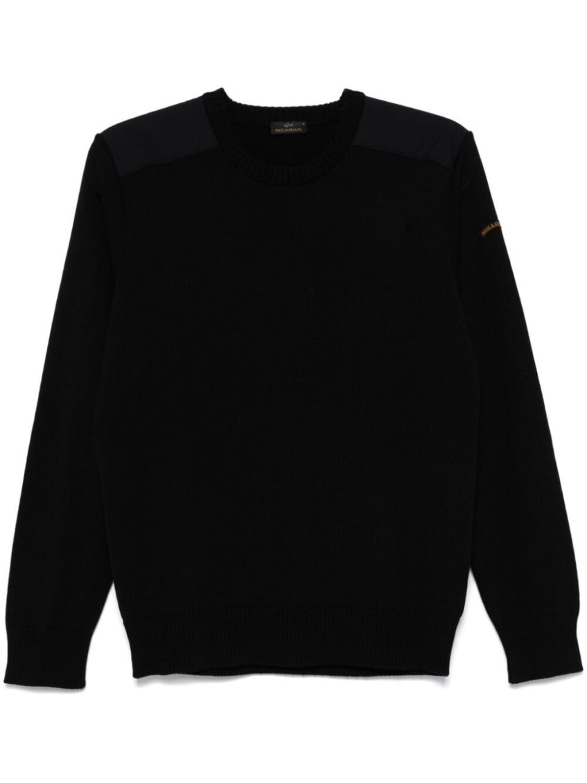 Shop Paul & Shark Black Logo Patch Sweater