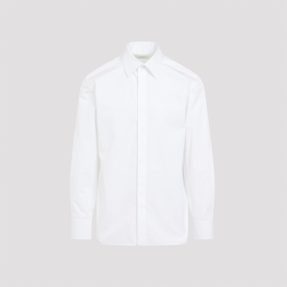 Saint Laurent Crips White Cotton Shirt In White