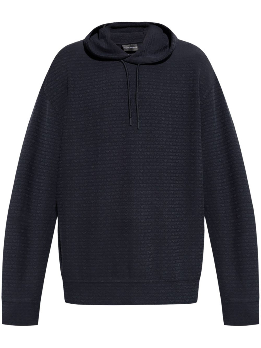 Emporio Armani Men's Allover Logo Hoodie