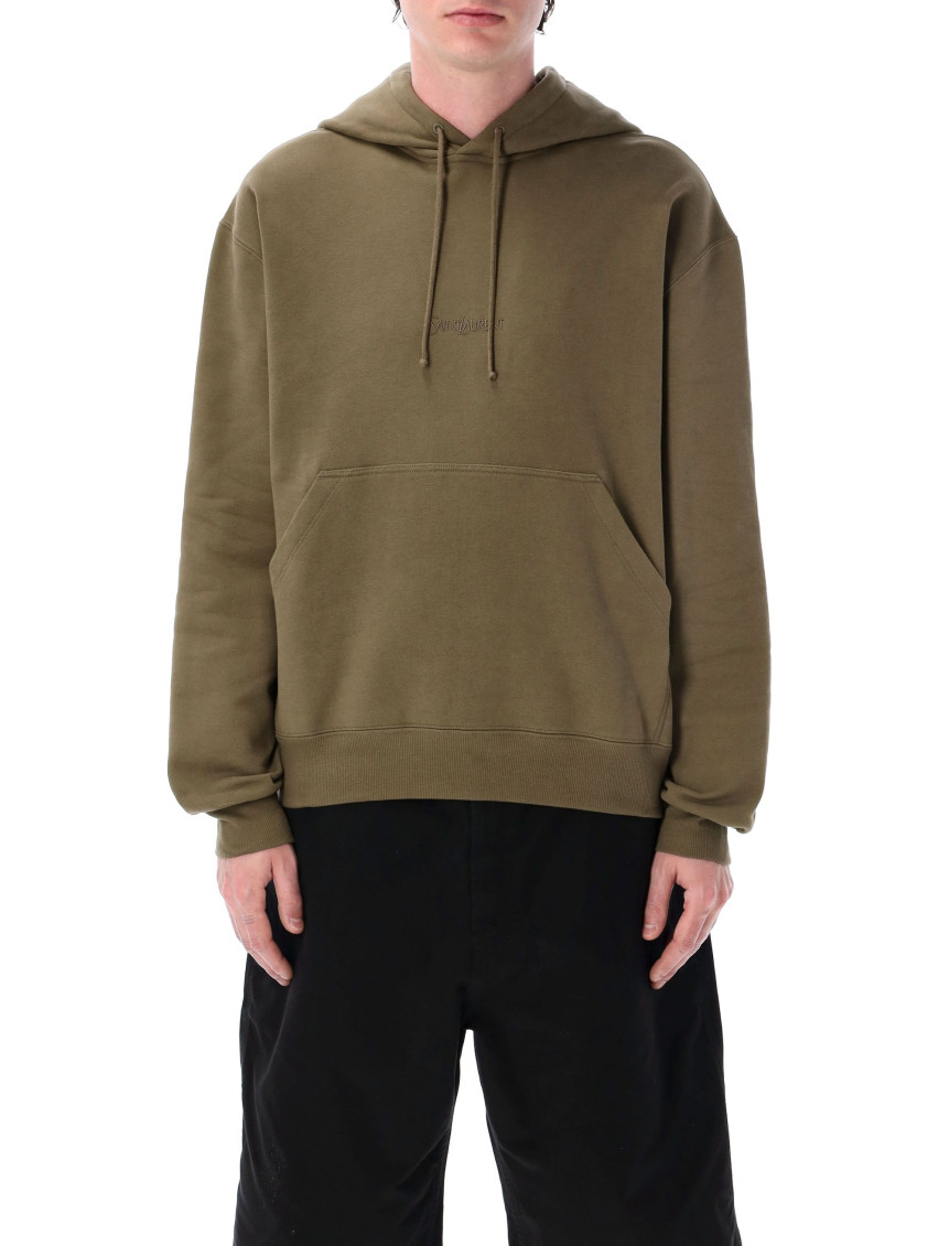 Saint Laurent Logo Hoodie Sweater Kangaroo Pocket