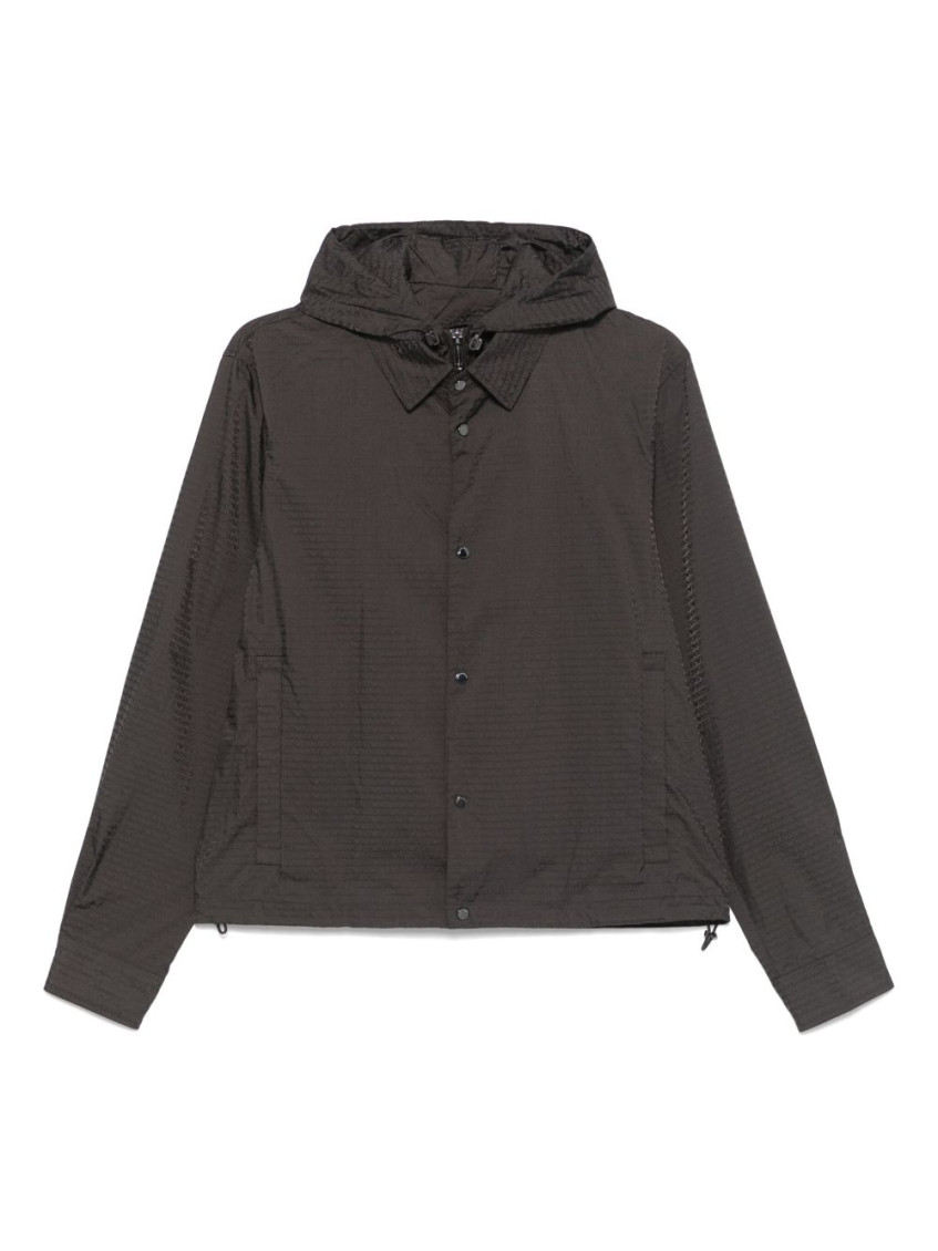Emporio Armani Adjustable Cuffs Hooded Jacket With Side Pockets