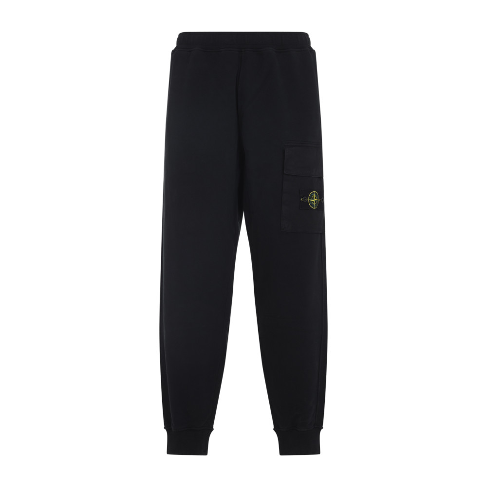 Stone Island Classic Badge Sweatpants In Black
