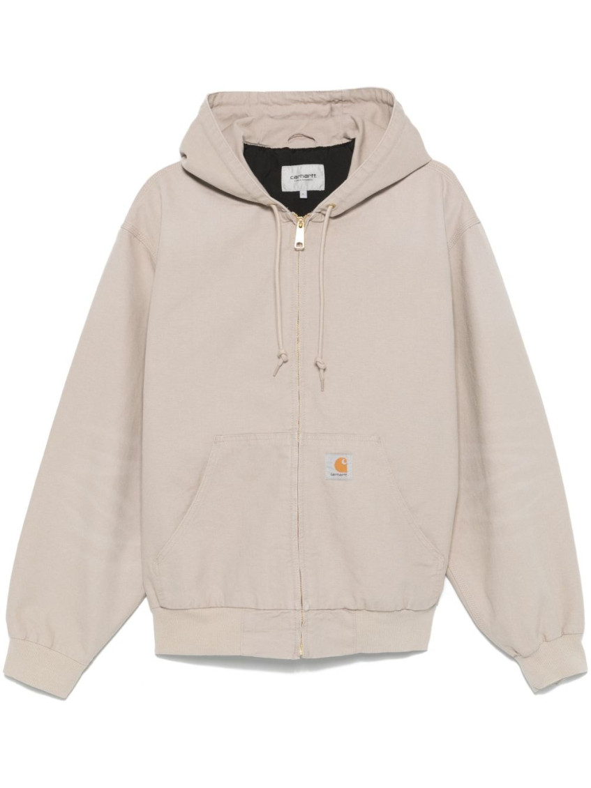 Carhartt Drawstring Hood Canvas Jacket In Gray