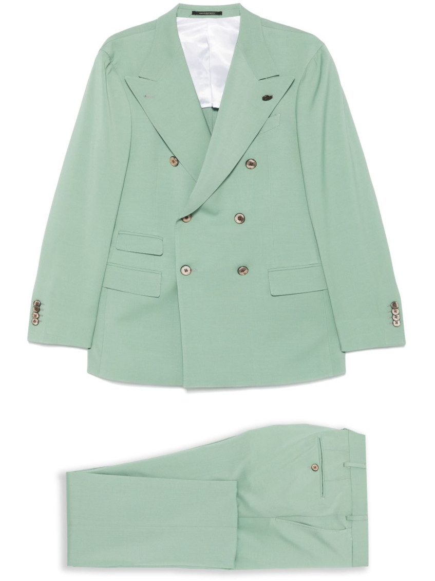 Gabriele Pasini Light Green Double-breasted Suit In Green