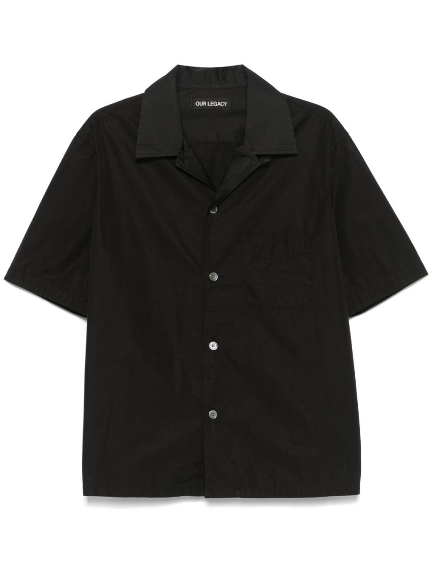 Our Legacy Black Boucle Box Shirt In Black