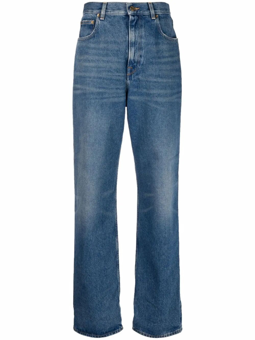 Golden Goose Kim Wide-leg Jeans Clothing In Blue