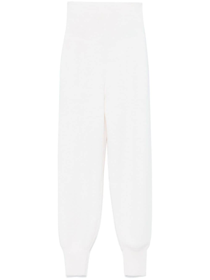 Chloé Wool Knitted Trousers In White