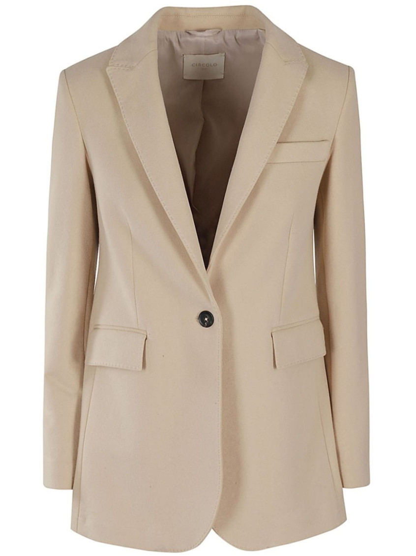 Circolo 1901 Cotton Single-breasted Jacket In Brown