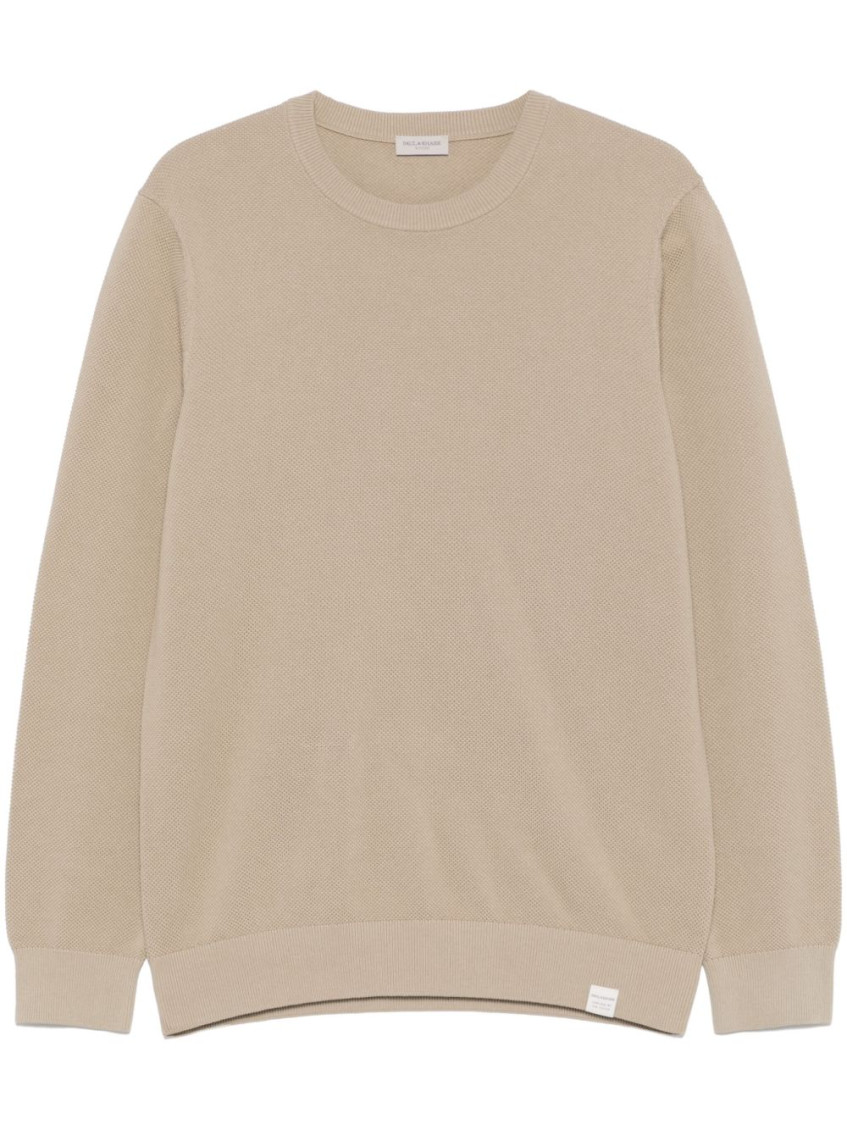 Paul & Shark Beige Crew Neck Sweater