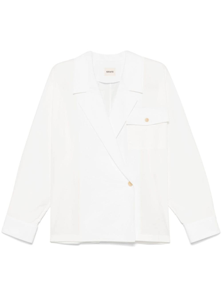 Khaite Long-sleeved Shirt In White