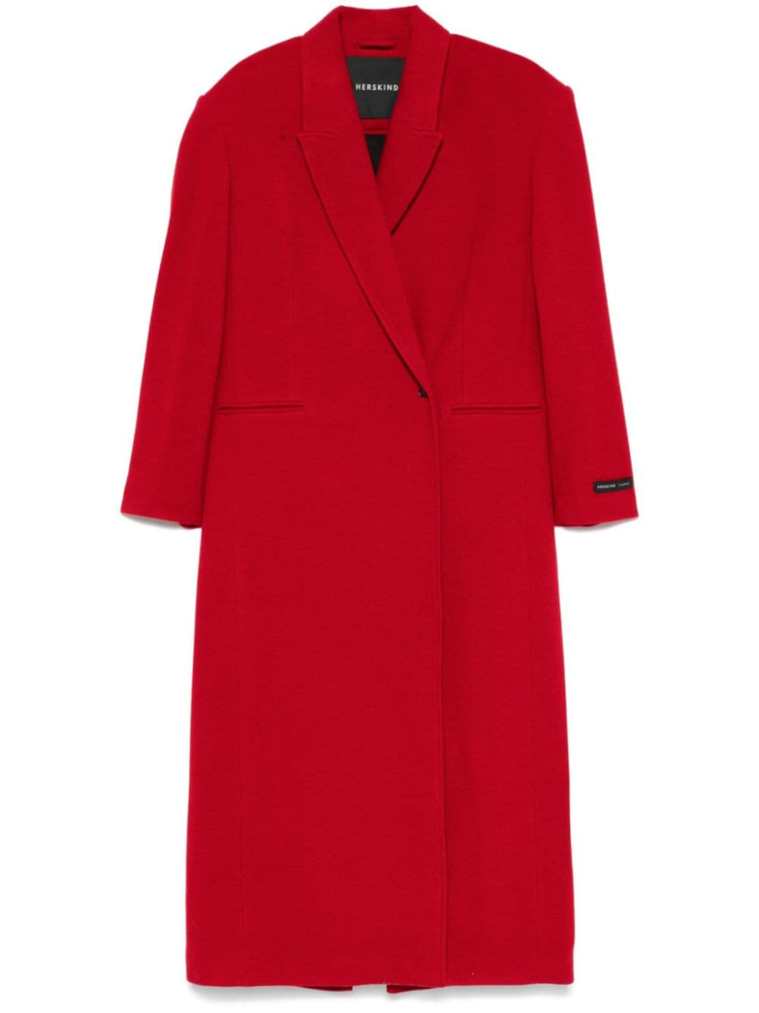 Herskind Red Drew Wool Long Coat