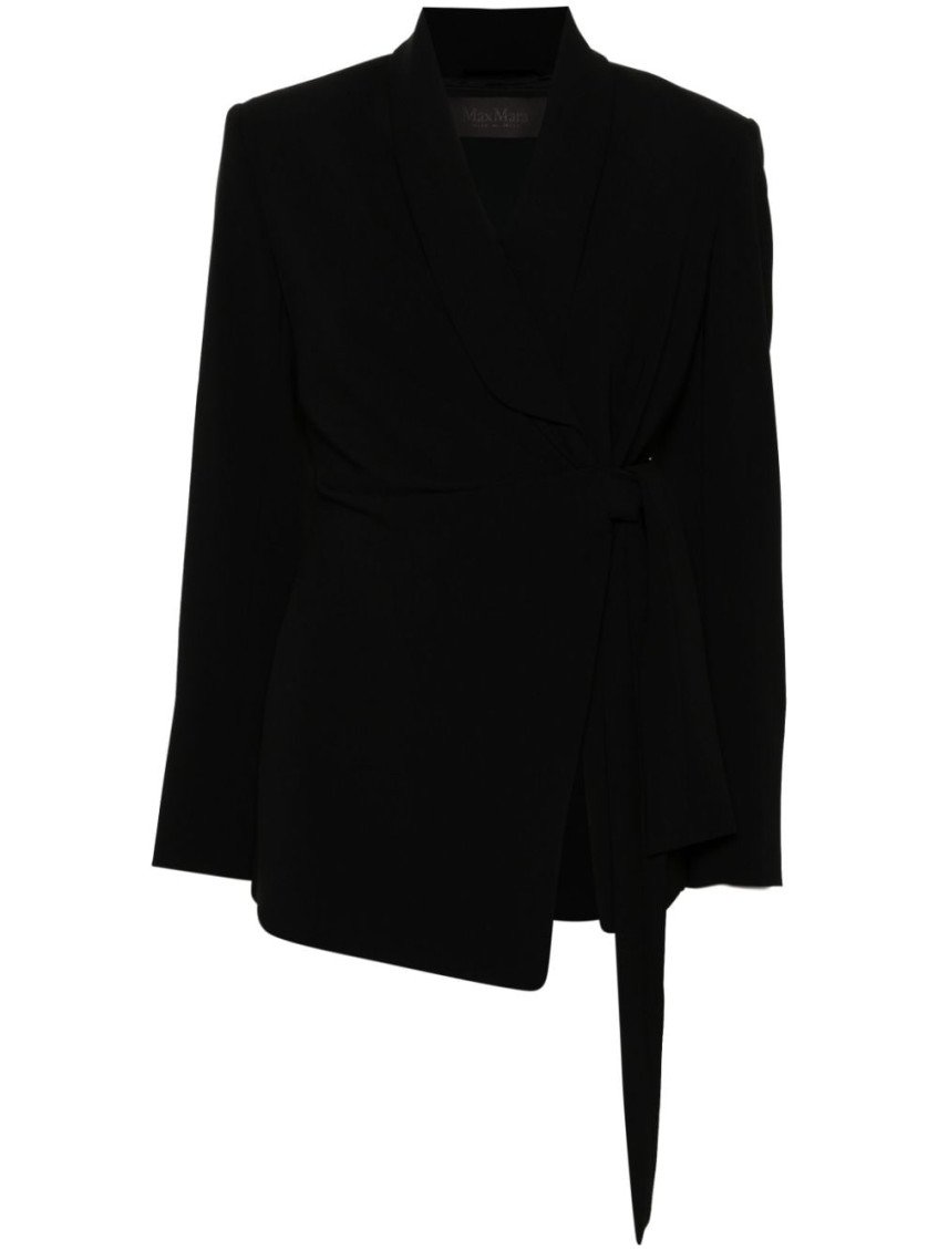 Max Mara Black Wrap-design Blazer