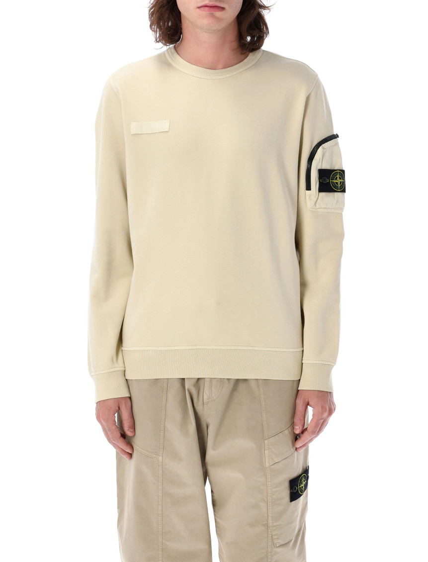 Stone Island Logo Sweatshirt In Neutral