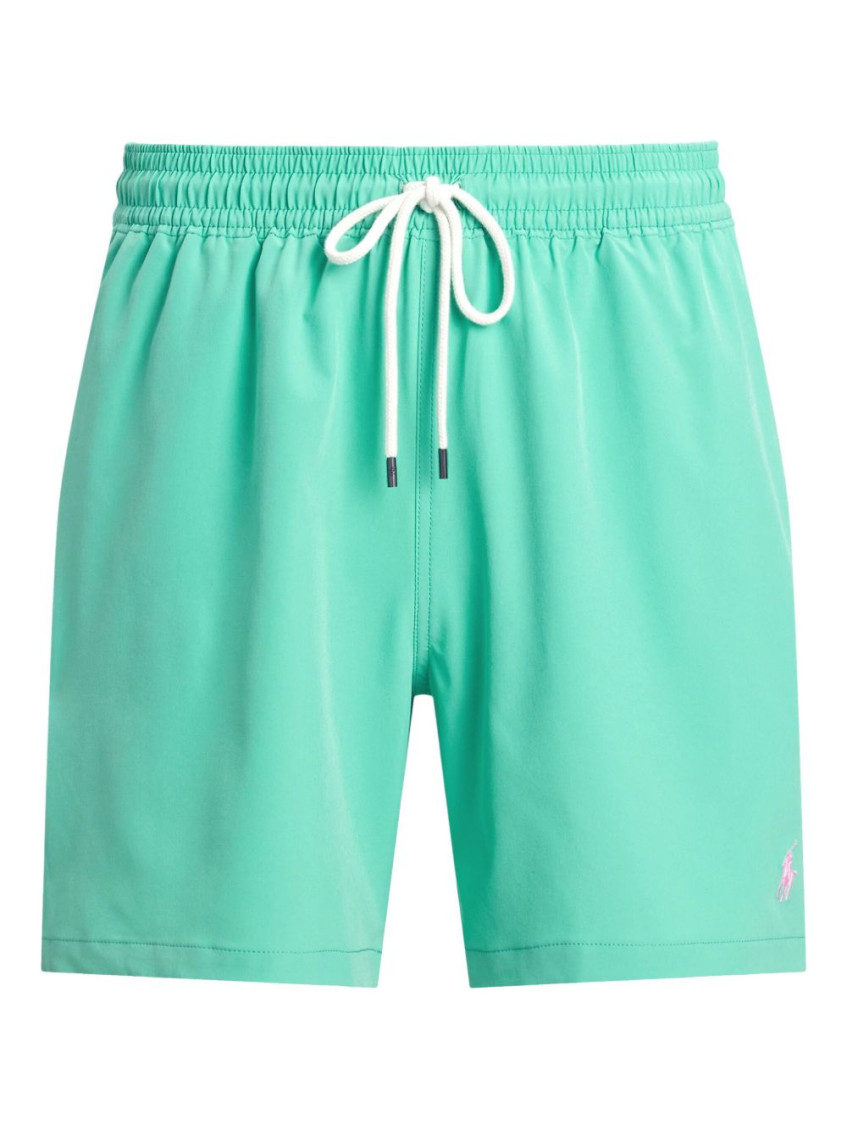 Ralph Lauren Green Boxer Shorts With Logo In Green