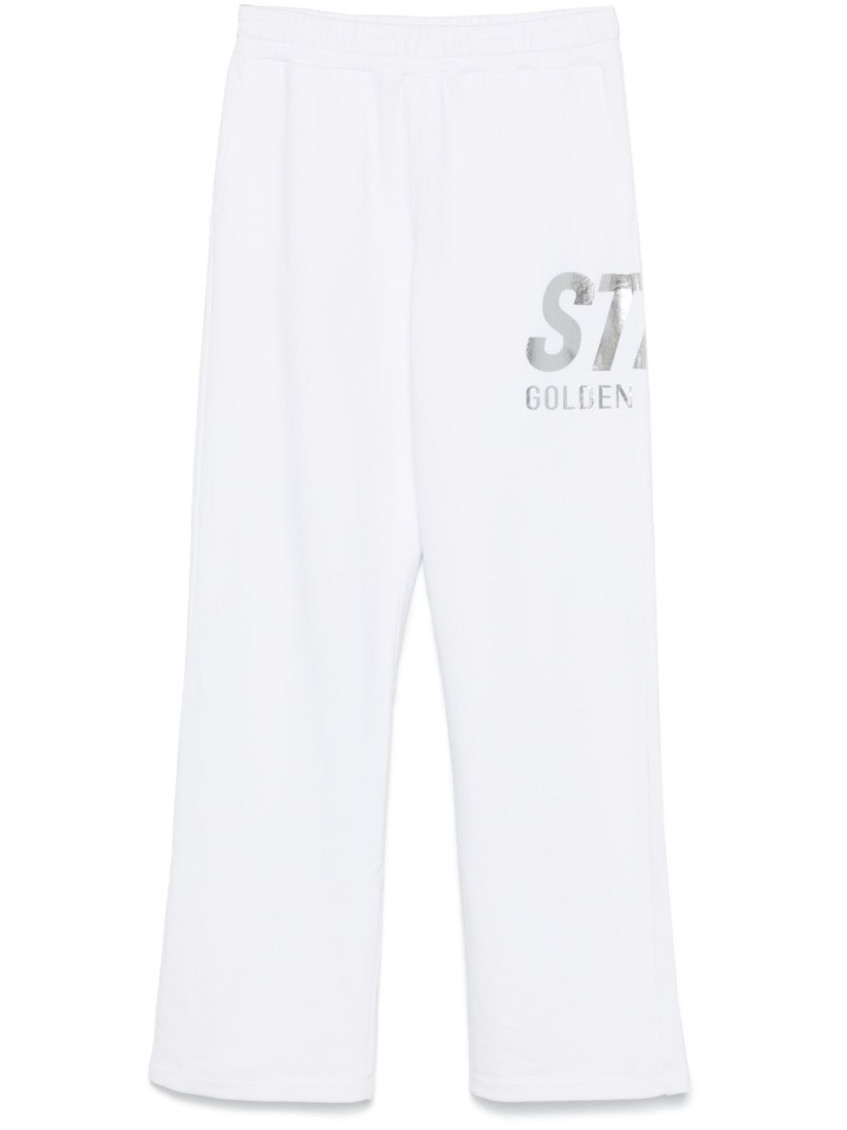 Golden Goose Unisex Wide Track Pants In White