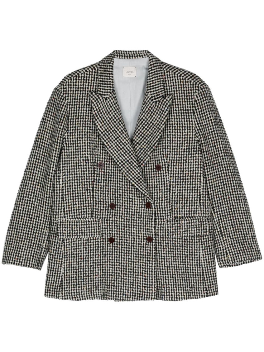 Alysi Black Blend Double-breasted Blazer