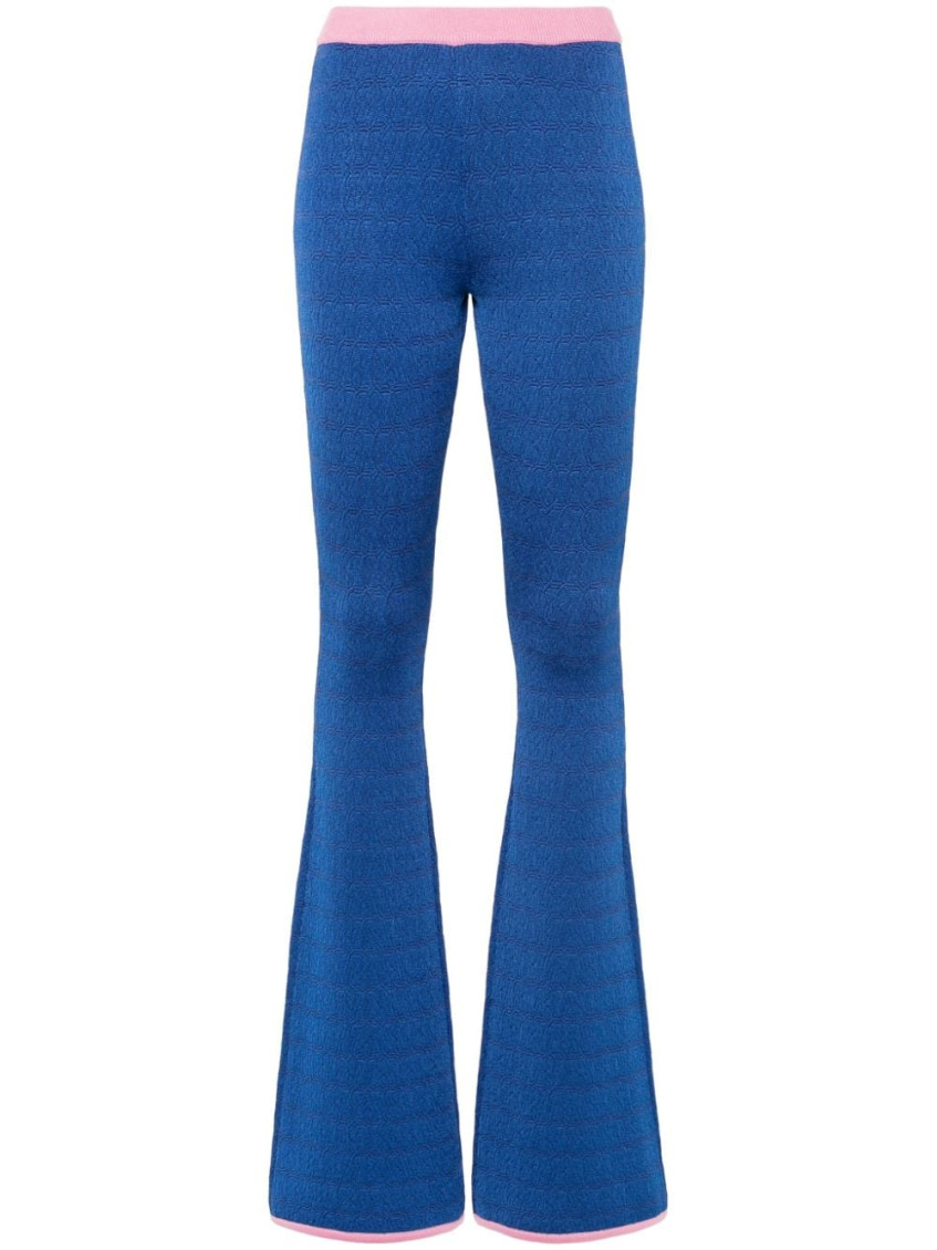 Bally Flared Trousers In Blue