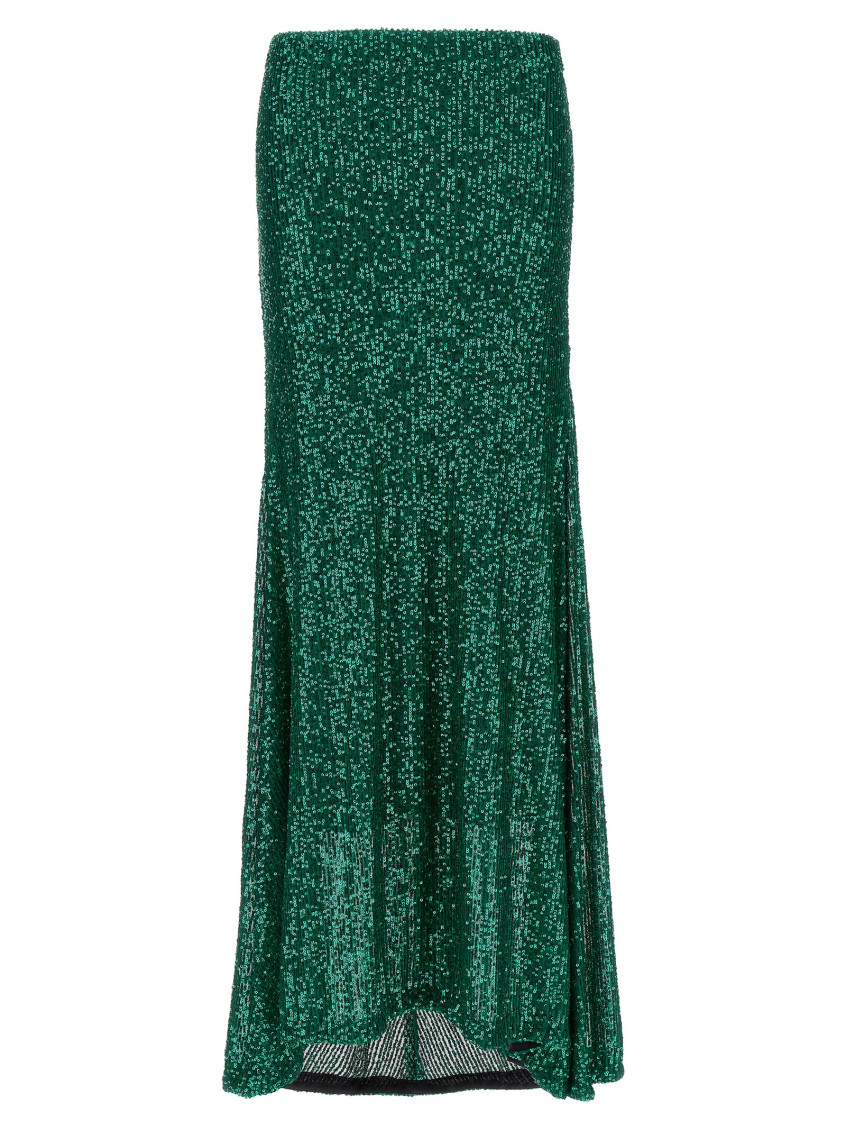 Shop Le Twins Green Maria Cristina Long Skirt